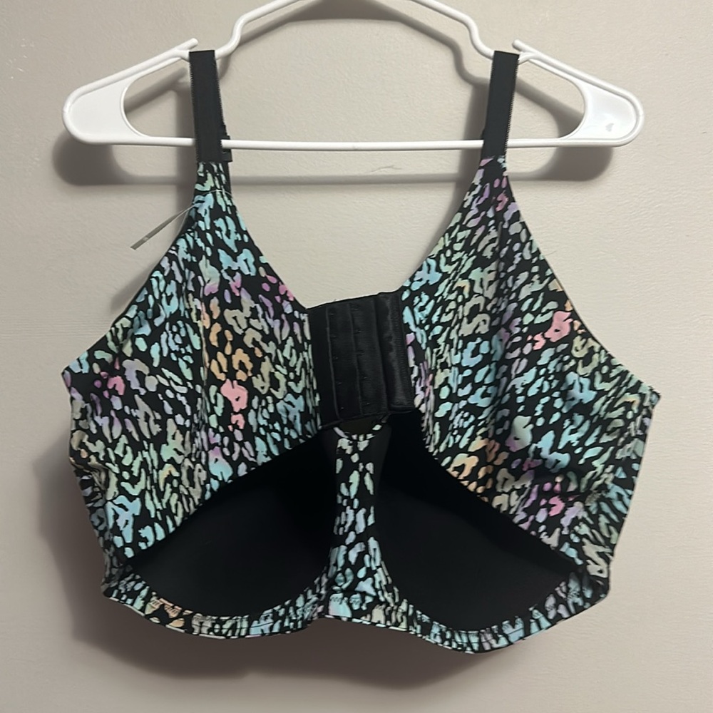 Torrid dream wireless back smoothing bra rainbow leopard 44F lightly lined - Picture 6 of 7